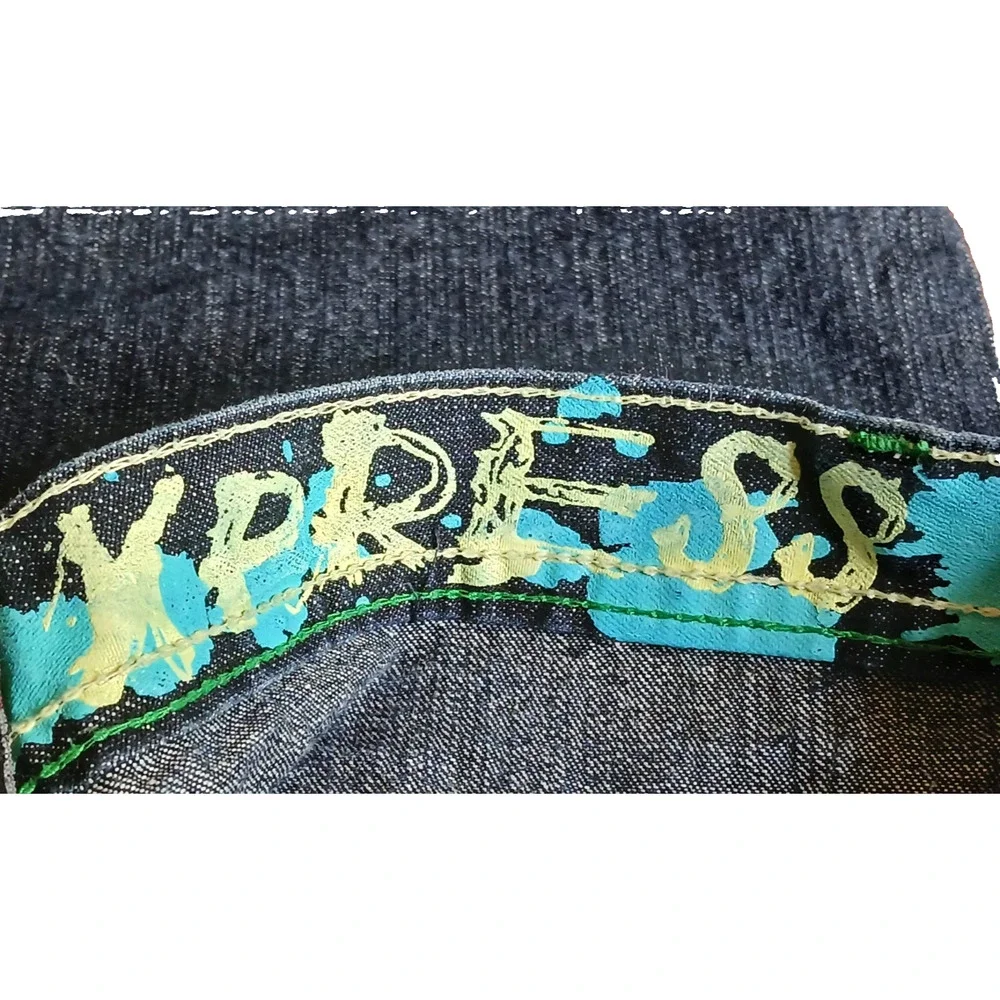 Brooklyn Xpress Men's Denim Shorts Size 36 Baggy Hip Hop Jeans-Missing Button‎